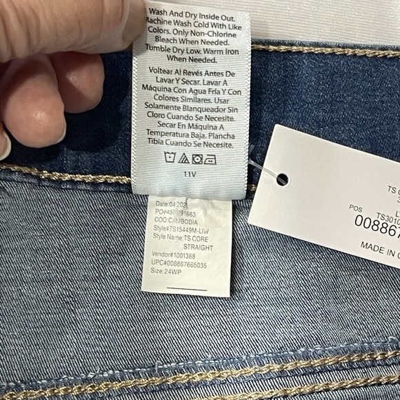 TERRA & SKY Jeans Women's Sz. 24W Petite Blue Hi-Rise Straight Tummy Control NEW - Picture 7 of 12